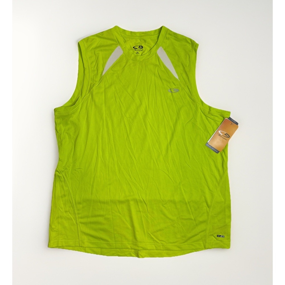 Champion Men's Running Tank Top Duo Dry Ventilation Lime Green Size XL